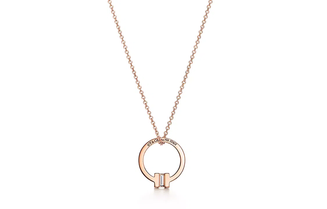 Tiffany T Necklace Rose Gold 18K