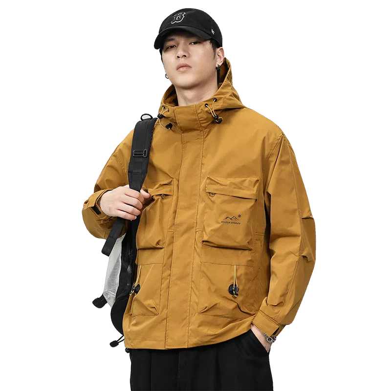 【dme】  美式宽松连帽多口袋户外高街休闲外套  防水防风保暖冲锋衣 男女同款