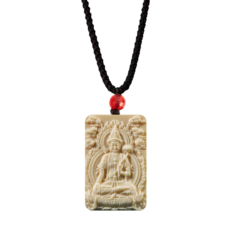 【12生肖顺利八大守护神本命佛】 周帝王 八方来财诸事顺利平安喜乐国风新中式小众复古百搭福禄吉祥好运 象牙果 项链 男女同款情侣款