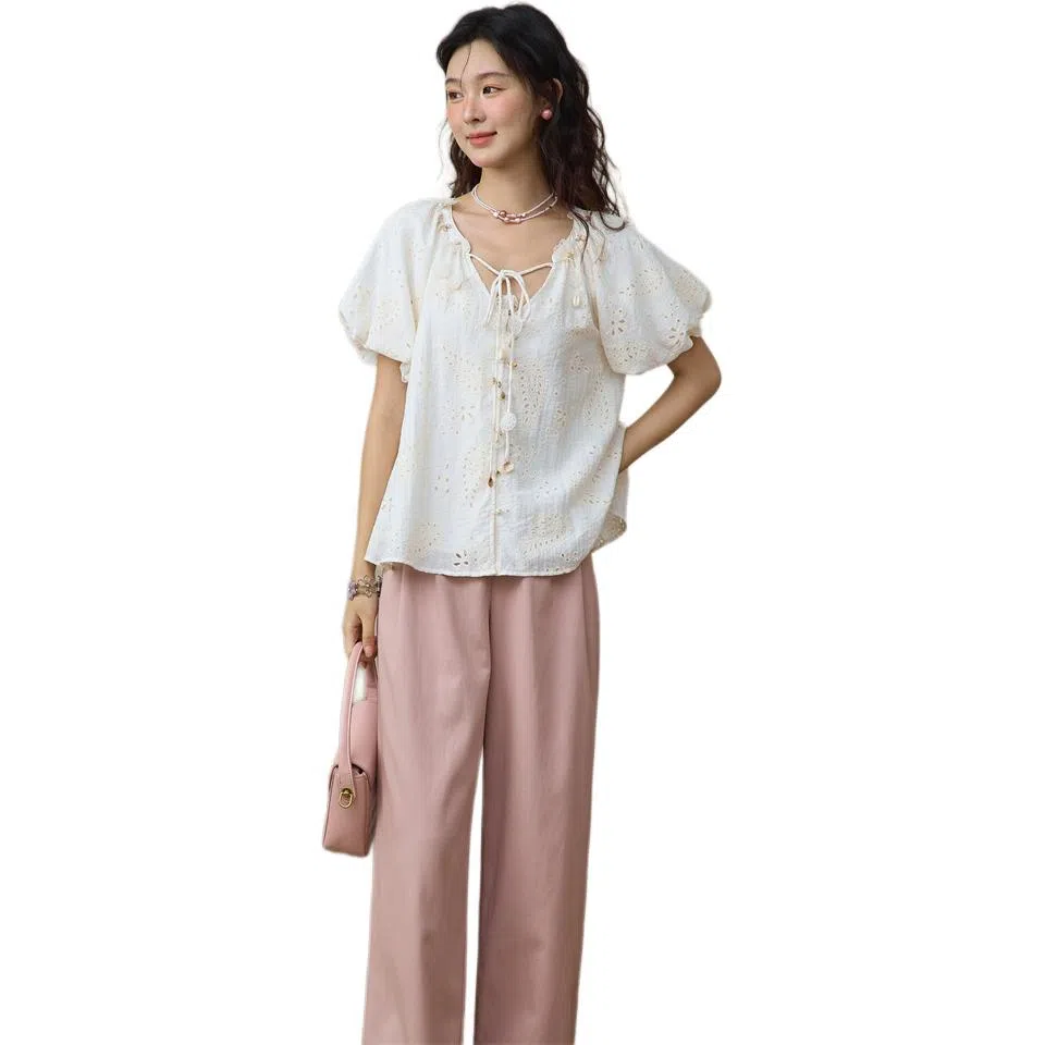 谜秀 潮流舒适简约短袖衬衫 女款