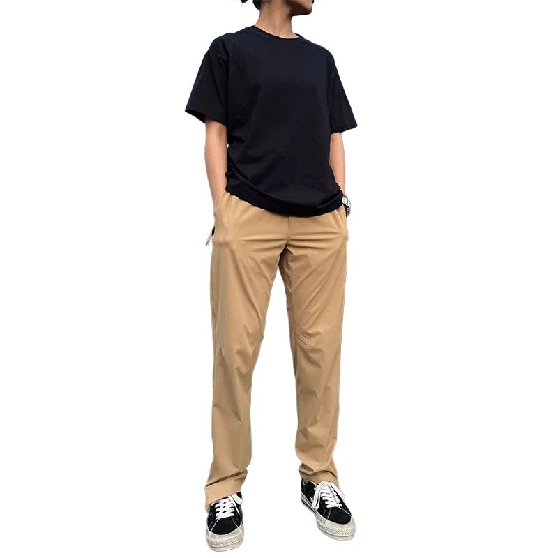 臣目 侧拉链微喇速干裤子男夏季薄款美式机能工装裤户外徒步登山裤休闲裤 男女同款