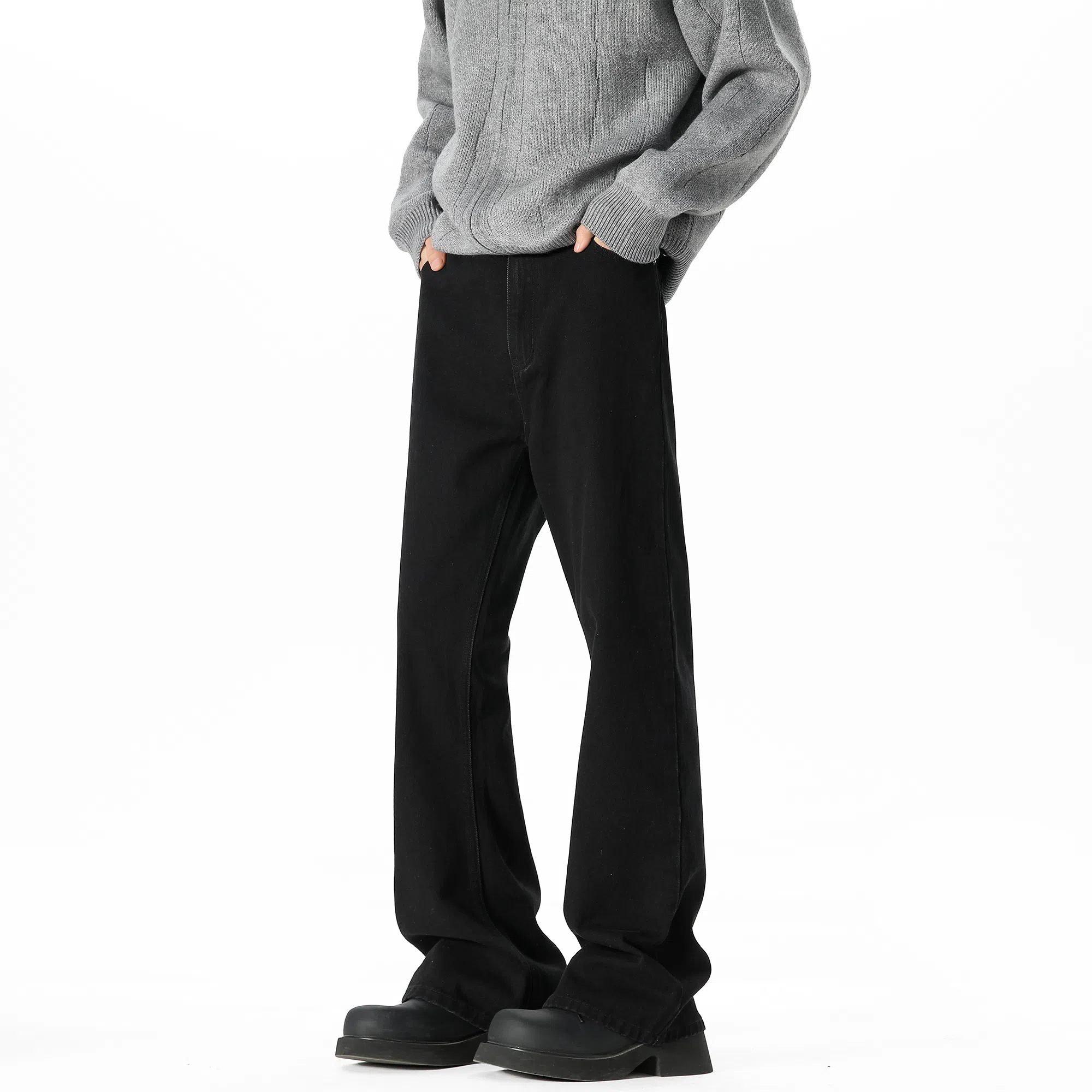 大卫贝肯 美式高街复古直筒简约基础款日常百搭垂感休闲牛仔裤 男女同款