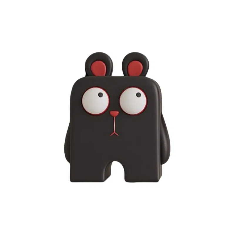 咕轹 搞怪兔子黑熊奶油风样板房酒柜摆设  潮流衍生品