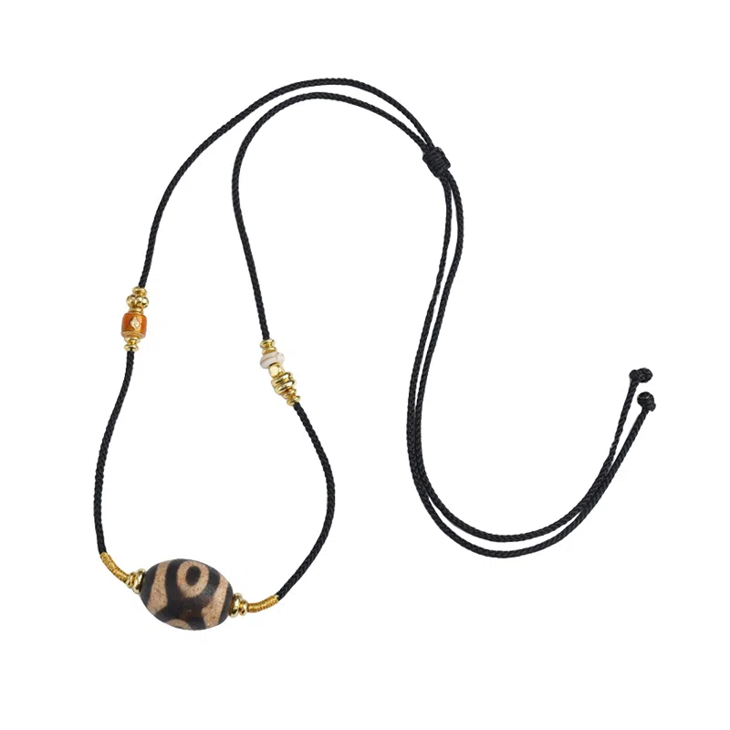 布达拉宫 三眼天珠吊坠 藏式复古民族风小众高级感 玛瑙 项链 男女同款情侣款