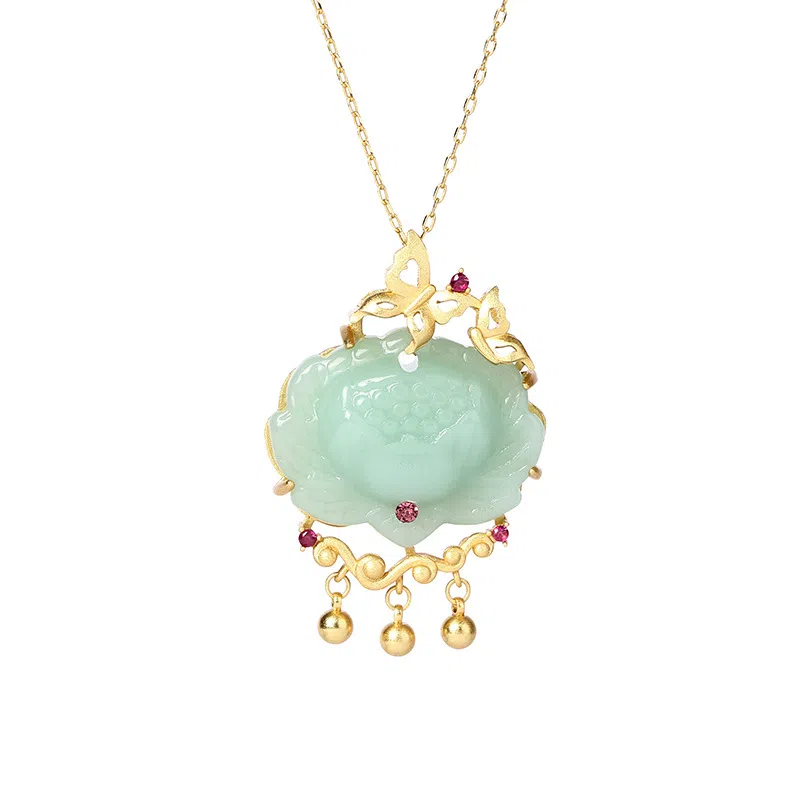 彤彤兔 潮风花飞蝶舞莲蓬复古流苏 铜 项链 男款