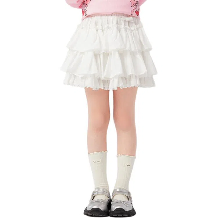 左西裙子 柔软舒适透气 白色 中小童