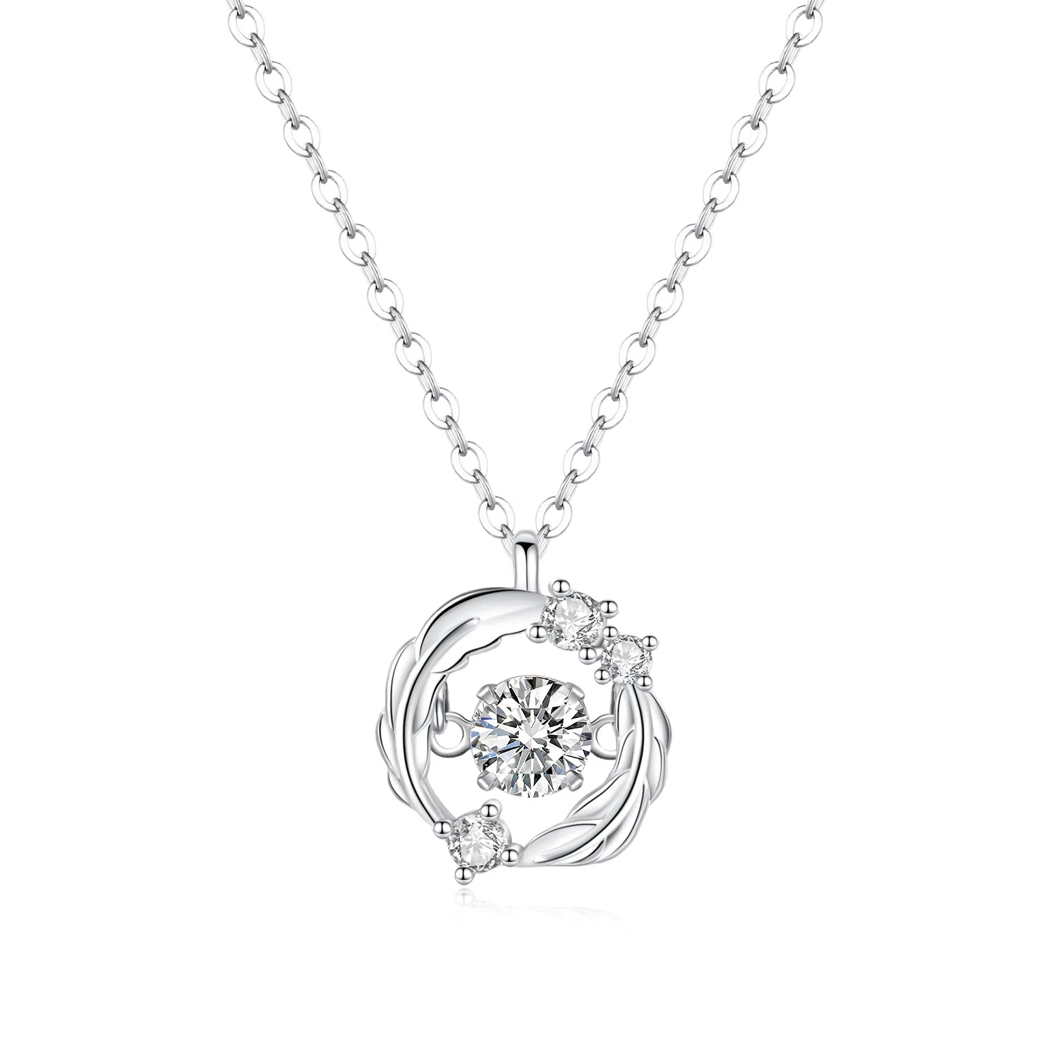 【免费刻字 S925银】六桂福 福韵金 羽你相伴项链 天使之羽小众轻奢可爱女生甜美 银 锁骨链 男女同款情侣款