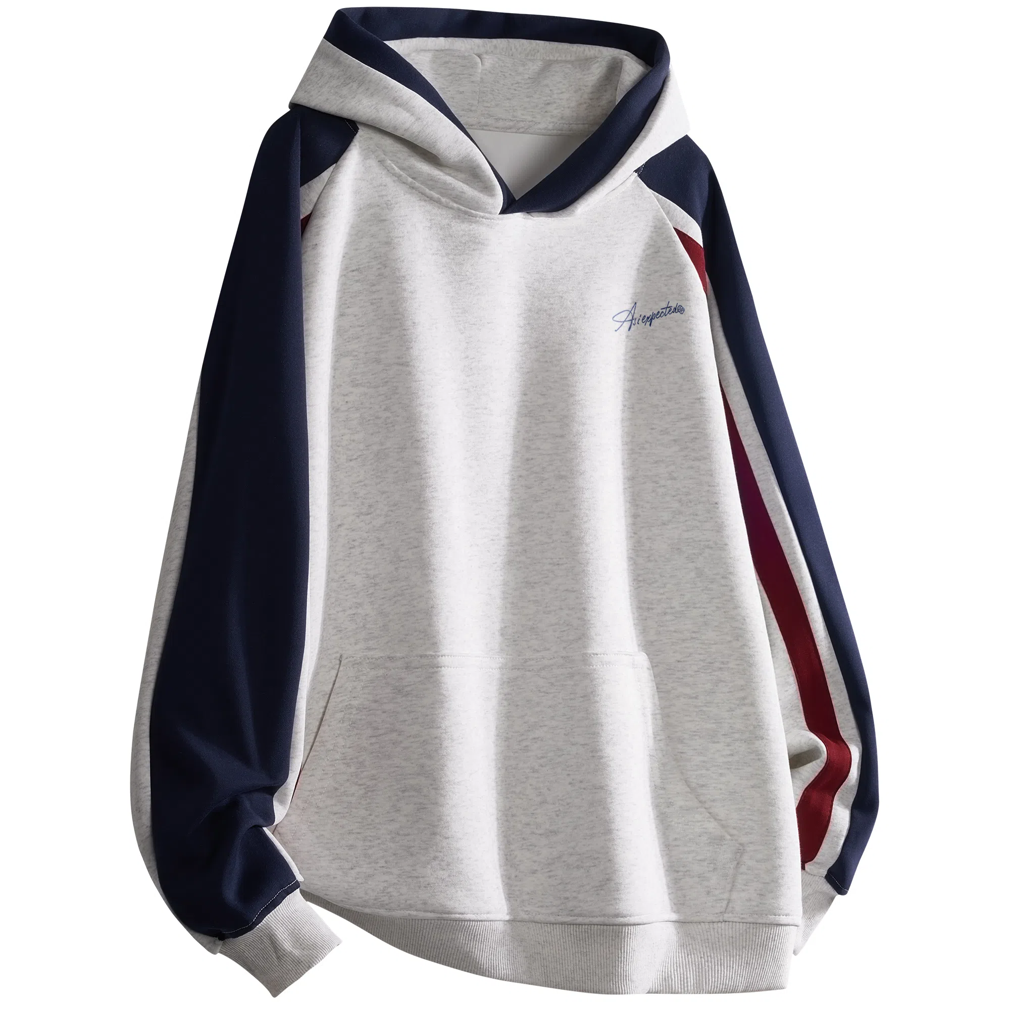 王者荣耀 明世隐款 美式街头复古撞色结构主义多色基础款重磅长袖连帽卫衣 男女同款