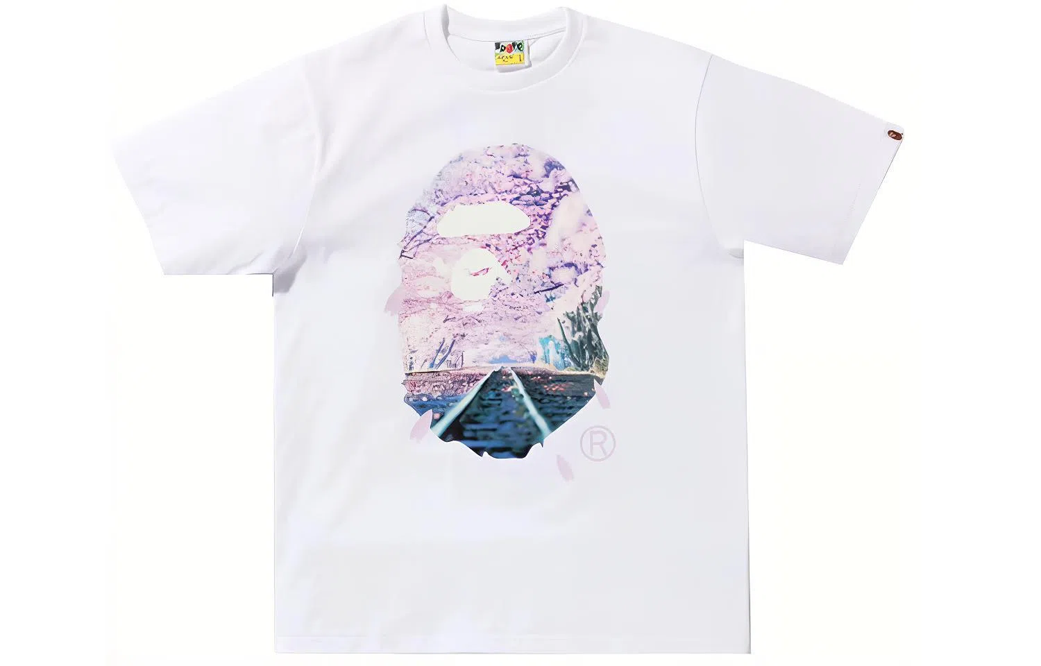 A BATHING APE BAPE Sakura Photo Ape Head Tee