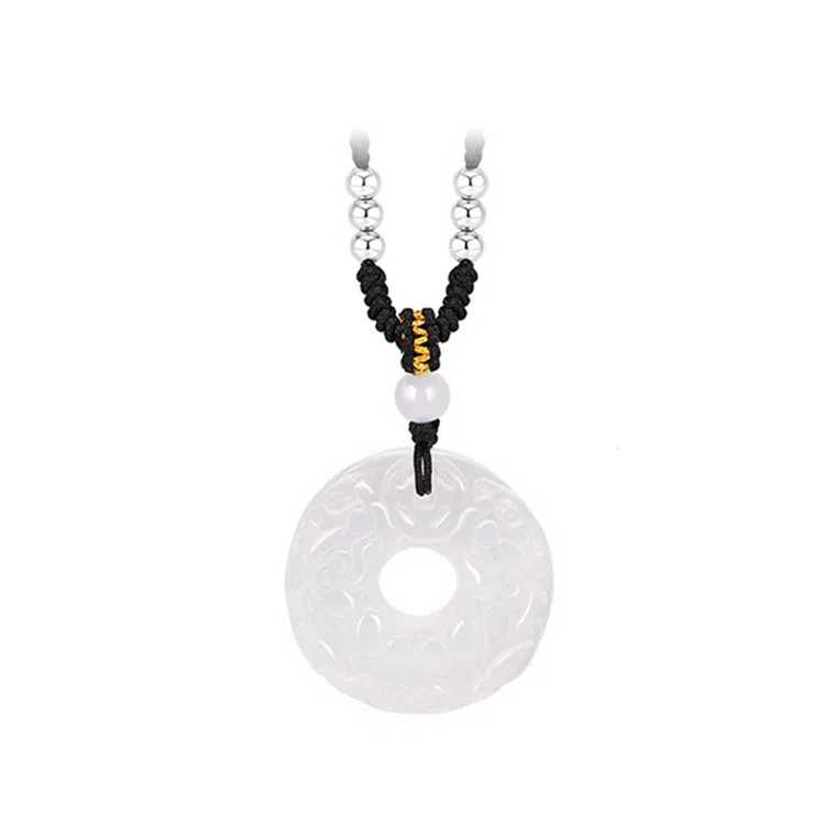 百年传琪 平安扣 招财转运貔貅 玉髓 玉石吊坠 男女同款情侣款