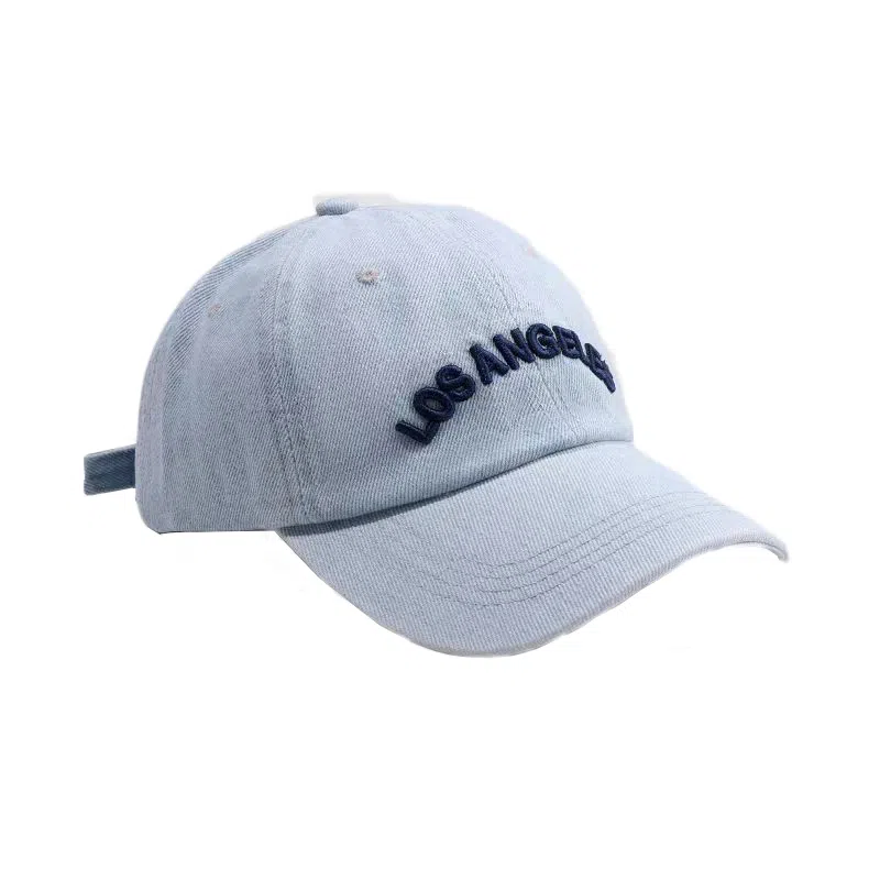 水洗做旧牛仔刺绣宽帽檐显脸小百搭大头围户外防晒遮阳帽 棉与涤纶 鸭舌帽 男女同款情侣款