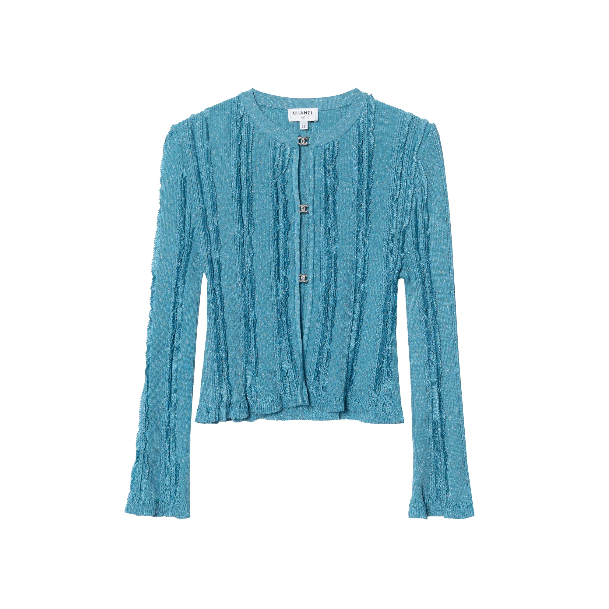 Chanel 23C Knit Sweater Blue