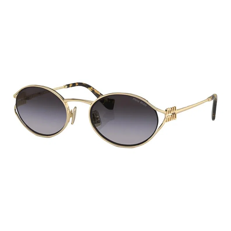 Miu Miu Oval Sunglasses Gold