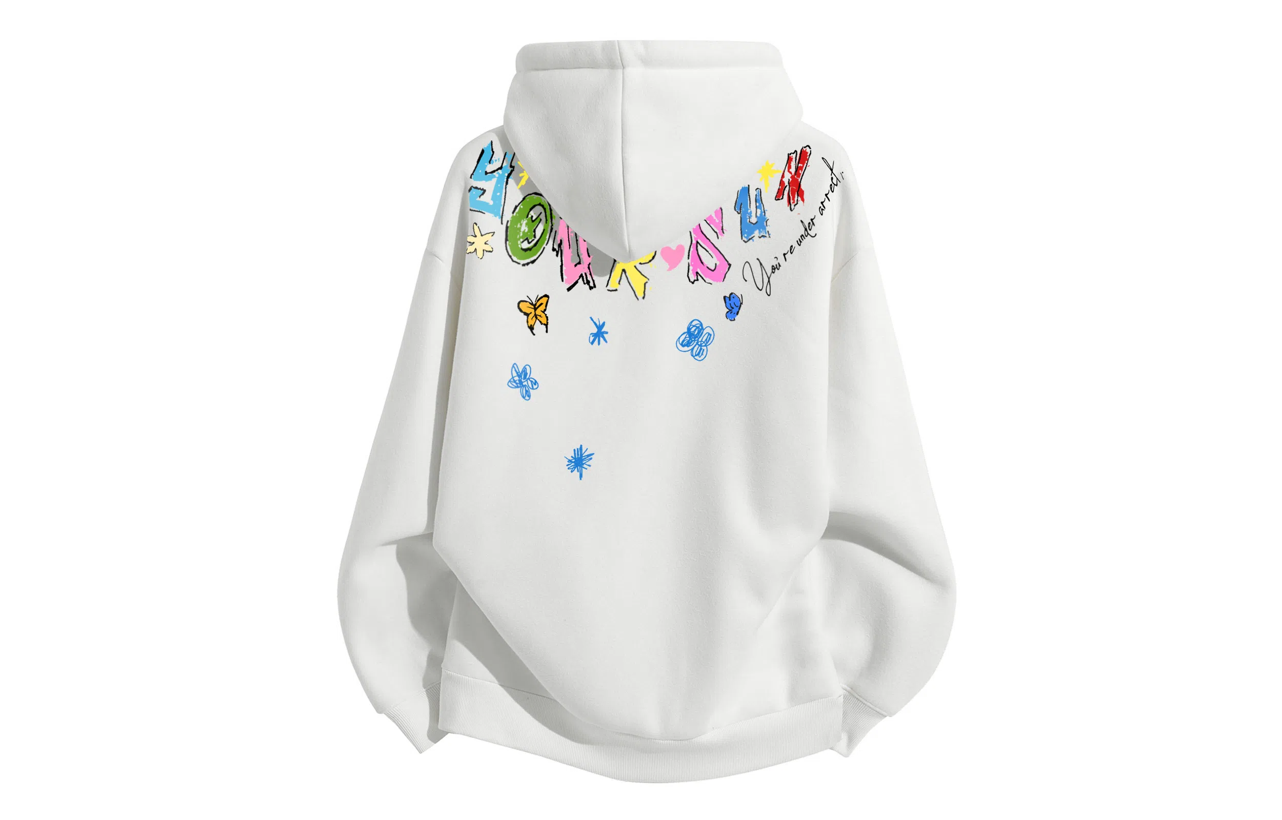 Yiershuang Retro Graffiti Hoodie