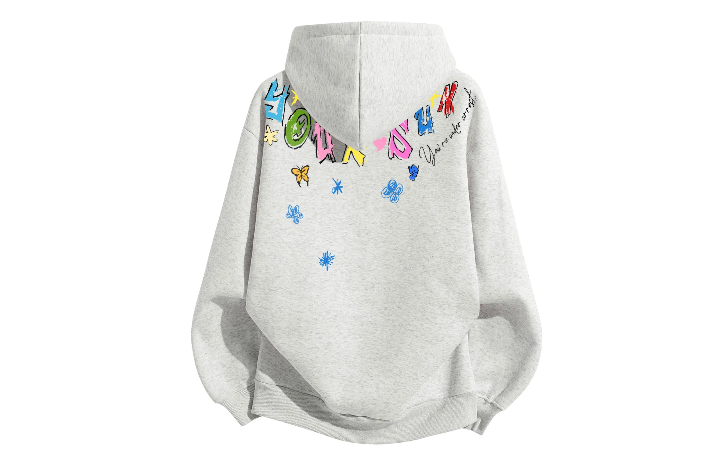 Yiershuang Retro Graffiti Hoodie
