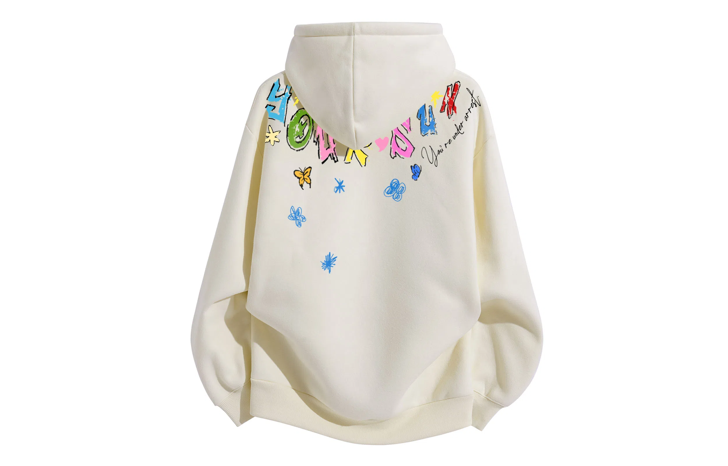 Yiershuang Retro Graffiti Hoodie