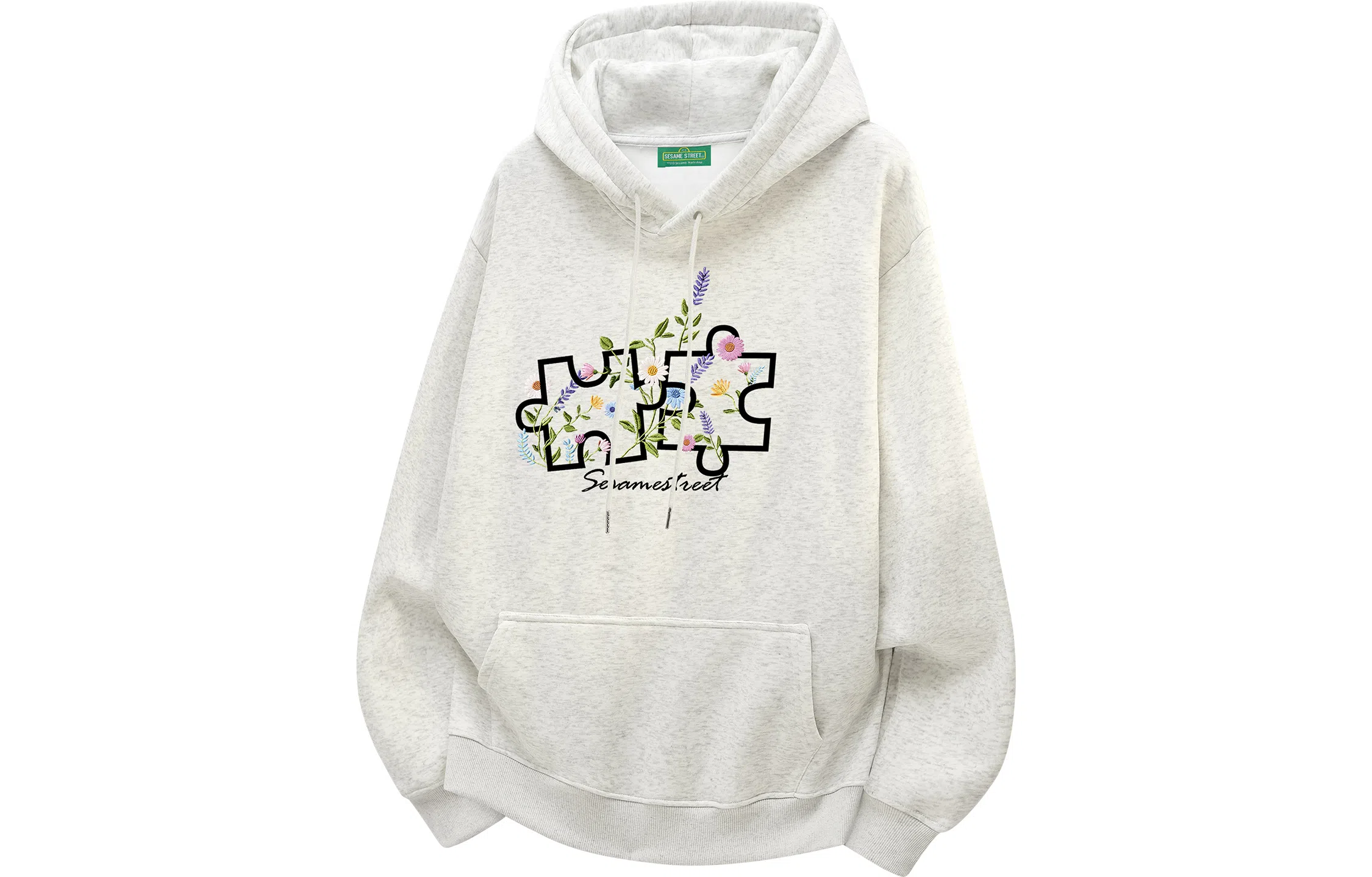 Sesame Street Embroidered Floral Hoodie
