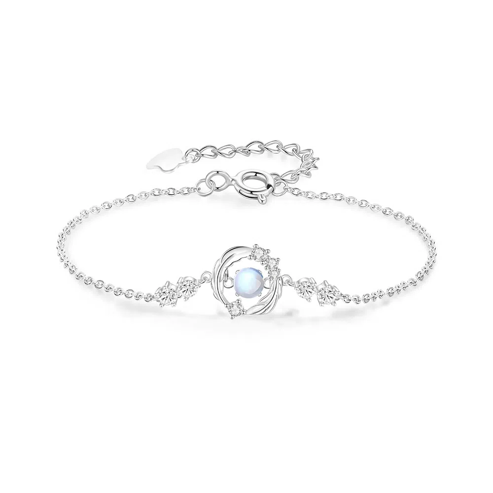 【S925纯银 羽你相伴】 七七银饰  跳动的心 天使之羽 莫比乌斯 甜蜜浪漫温柔 轻奢小众设计 日常百搭 学生 琉璃 手链 女款