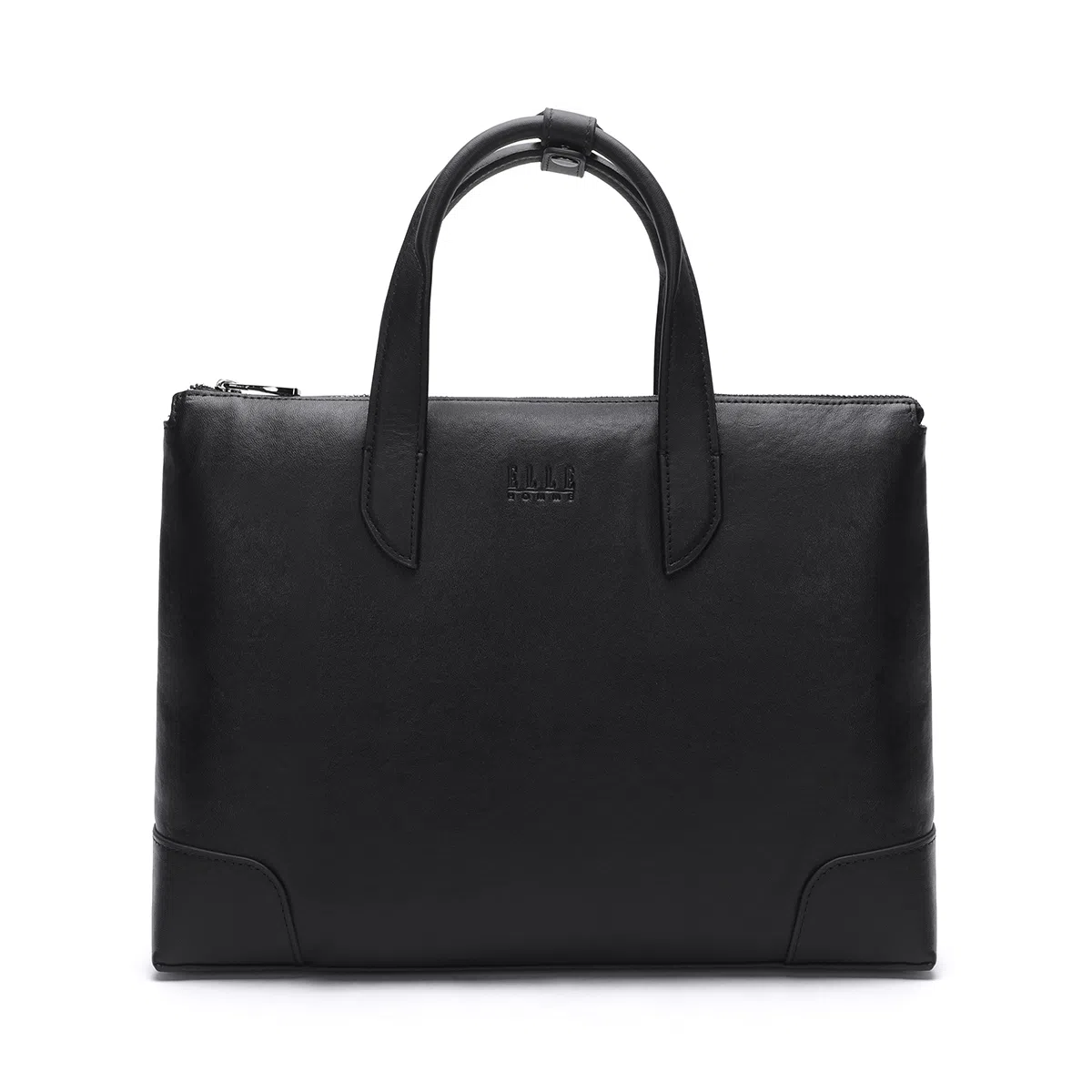 ELLE HOMME Leather Briefcase Black