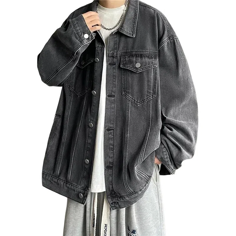 TSMLXLT Vintage Washed Denim Jacket