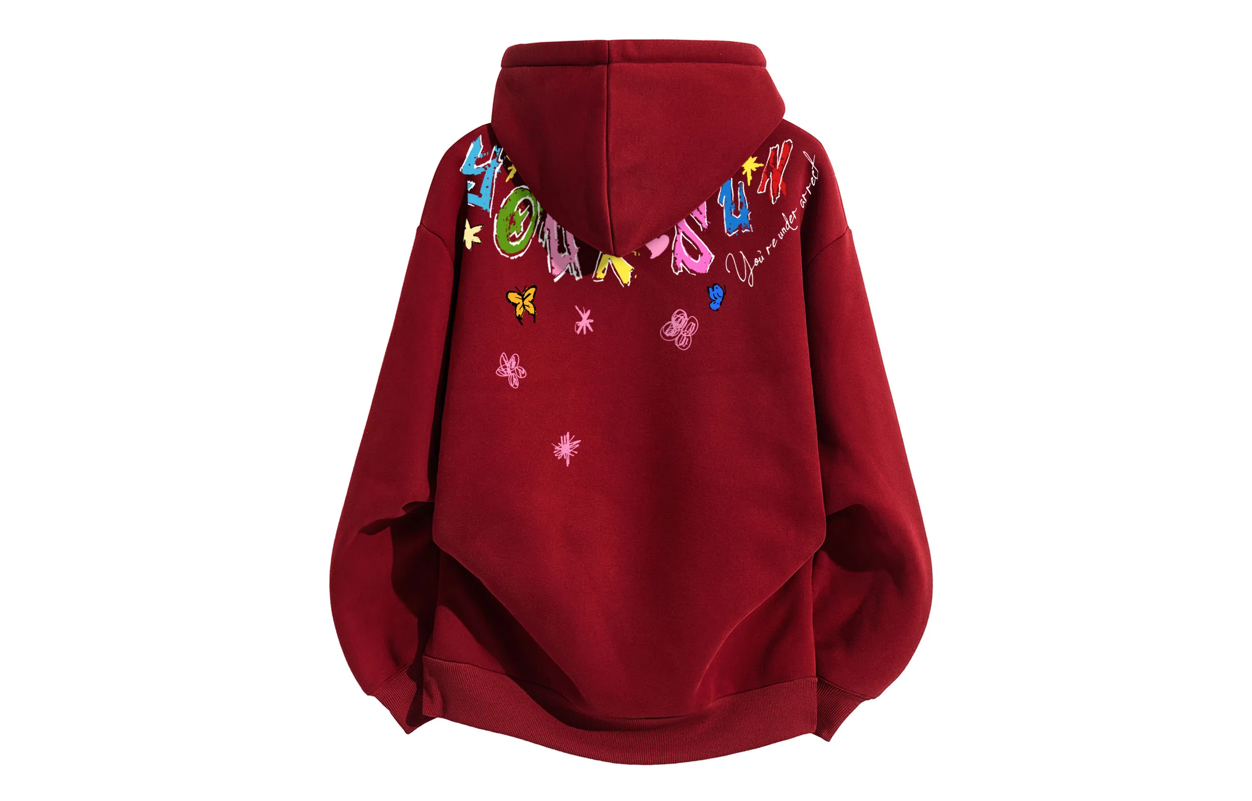 Yiershuang Retro Graffiti Hoodie