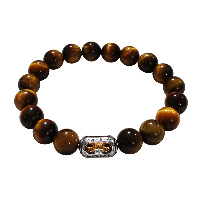 乃瑭 【甄选高品质】 八方来财招财纳福貔貅净化磁场多财多福好运上岸 百搭叠戴天然 虎眼石 手串 男女同款情侣款