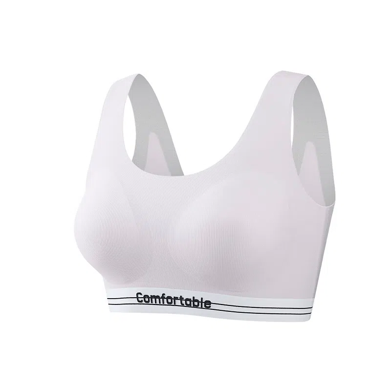 欧迪芬 冰丝轻薄透气少女美背不束缚不凸点亲肤柔软宽肩带上托提拉防驼背夏季清凉感文胸 女款