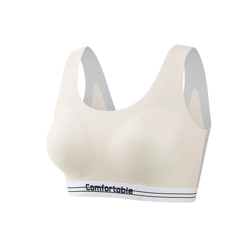 欧迪芬 冰丝轻薄透气少女美背不束缚不凸点亲肤柔软宽肩带上托提拉防驼背夏季清凉感文胸 女款