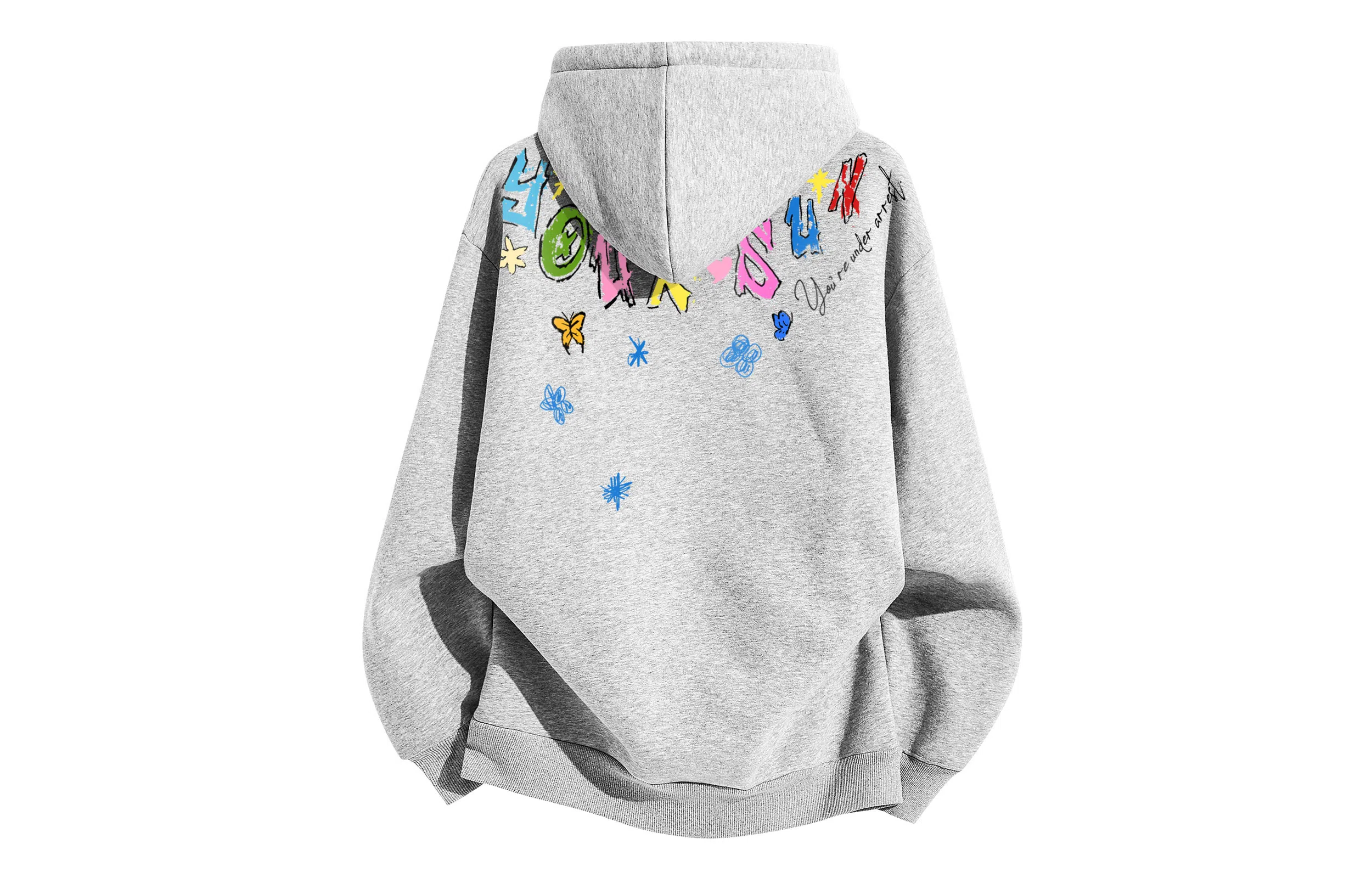 Yiershuang Retro Graffiti Hoodie