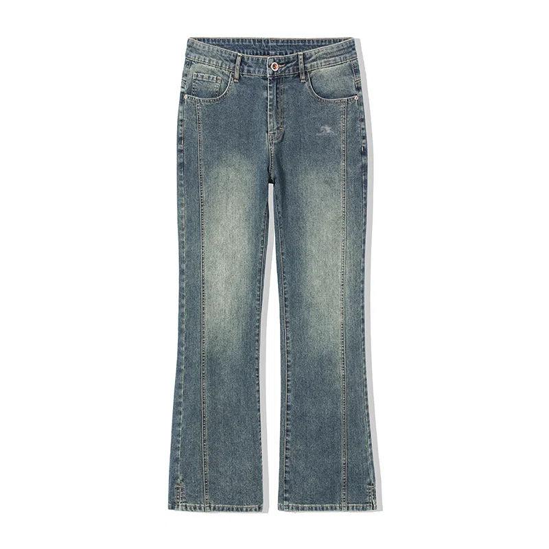 CHUAN QI BAO LUO Gradient Loose Straight Cargo Jeans