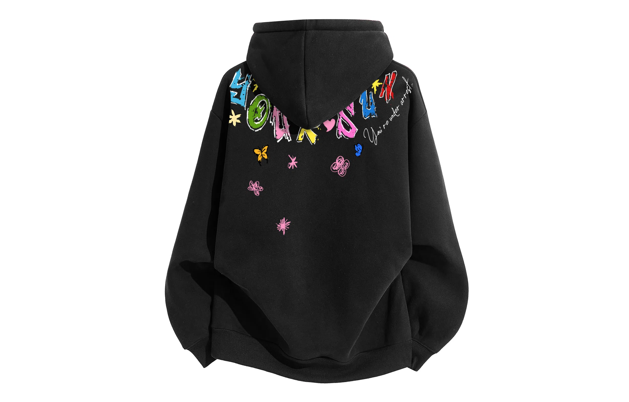 Yiershuang Retro Graffiti Hoodie