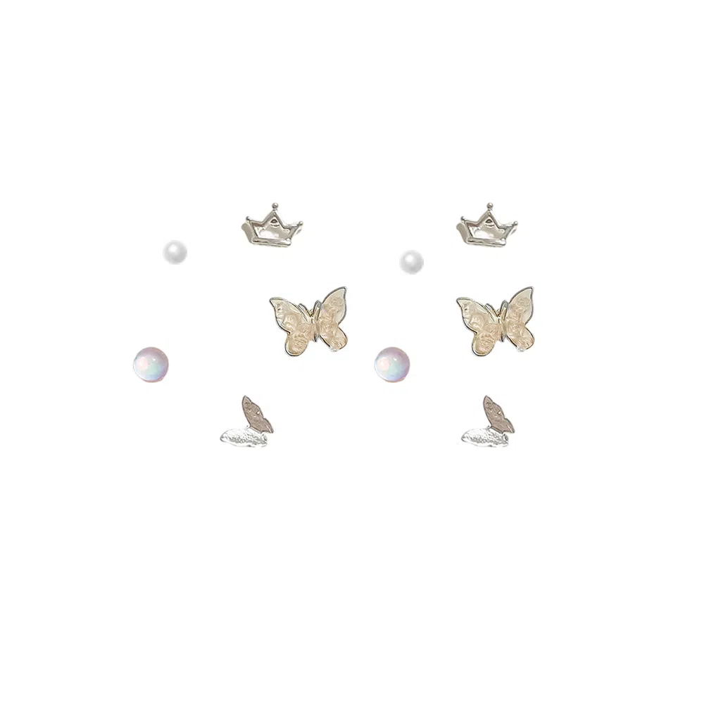 饰伴 精致小巧 闪恋高级质感 优雅雅致 小众设计 日常通勤百搭  #好运 合金 耳钉 男女同款情侣款