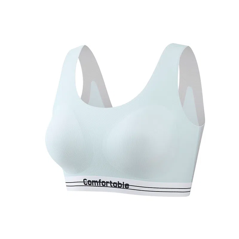 欧迪芬 冰丝轻薄透气少女美背不束缚不凸点亲肤柔软宽肩带上托提拉防驼背夏季清凉感文胸 女款
