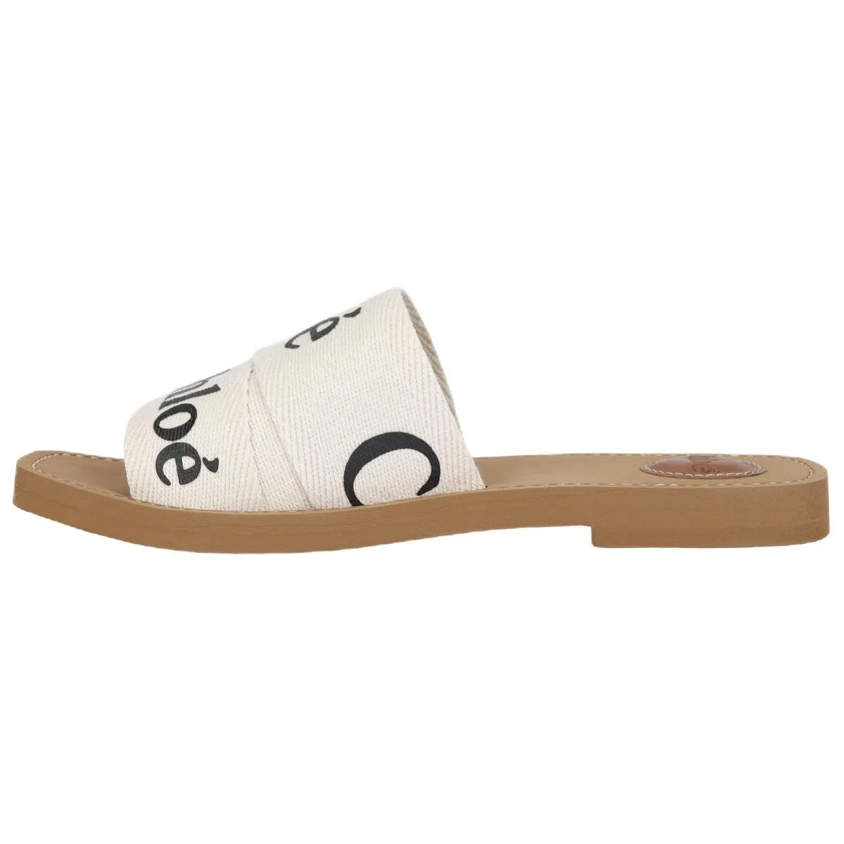 Chloe Logo Equestrian Slides White