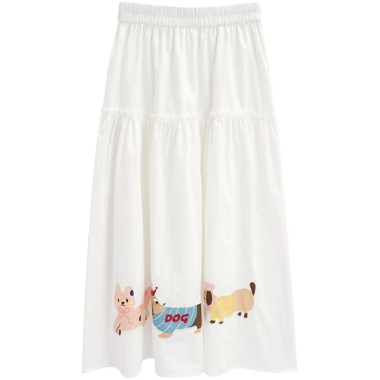 爱依服 韩系风时尚趣味印花韩式休闲长裙 女款