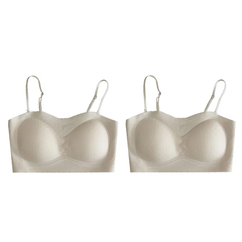欧迪芬 欧迪芬 裸感无痕冰丝轻薄透气亲肤柔软软支撑上托聚拢防下垂收副乳夏季冰凉感两件装文胸 女款