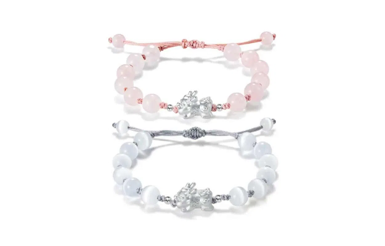 百利金 招财貔貅宝宝 平安纳福顺遂如意国潮复古新中式简约精致气质百搭小众设计可调节转运珠手饰#好运 黑曜石 手链 男女同款情侣款