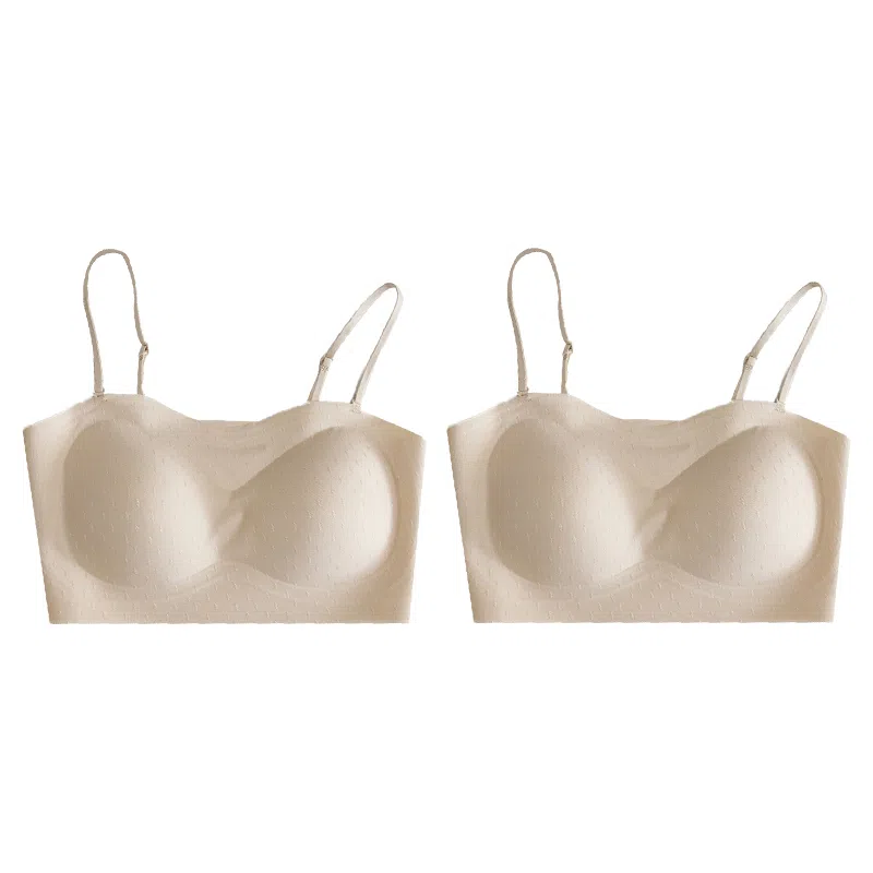 欧迪芬 欧迪芬 裸感无痕冰丝轻薄透气亲肤柔软软支撑上托聚拢防下垂收副乳夏季冰凉感两件装文胸 女款