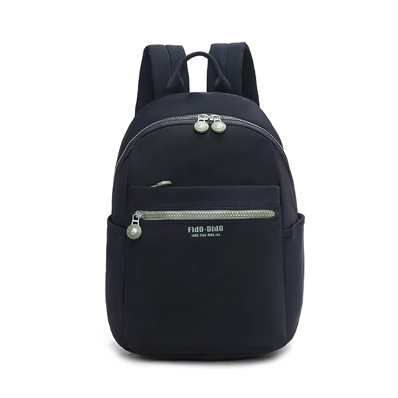 FIDO DIDO Oxford Backpack Medium Black Navy