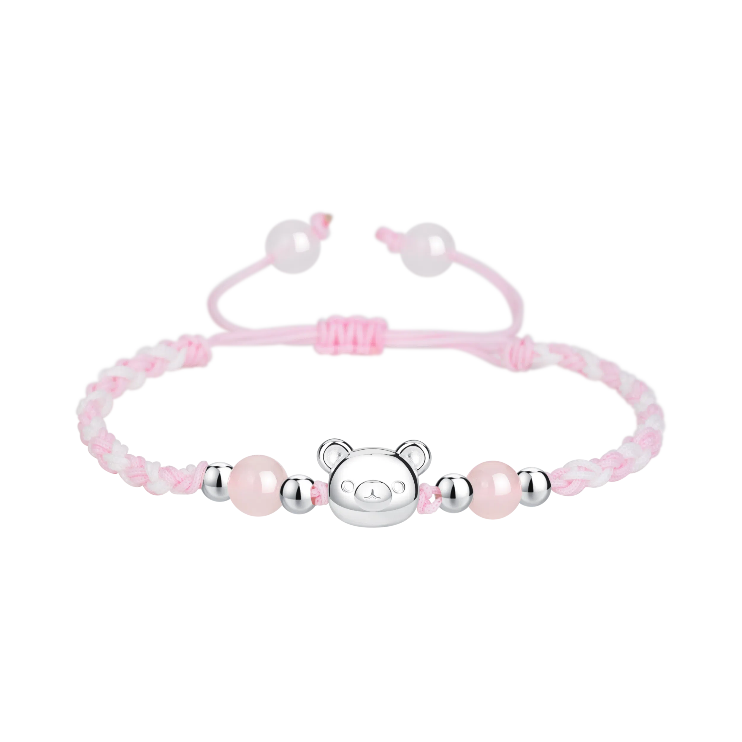 【S999银小熊】 色菲尔 韩式甜美可爱小众卡通设计 在逃公主好运日常通勤百搭手链 织物 手绳 男女同款情侣款