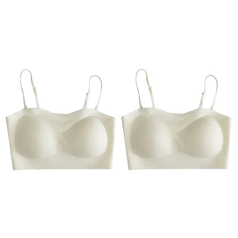欧迪芬 欧迪芬 裸感无痕冰丝轻薄透气亲肤柔软软支撑上托聚拢防下垂收副乳夏季冰凉感两件装文胸 女款