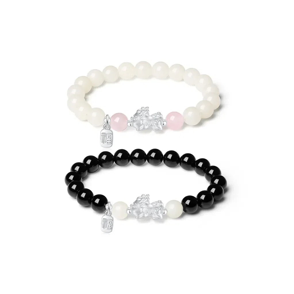 【999足银貔貅】 色菲尔 福牌吞金兽手饰 新中式民族风国潮高级小众设计转运珠 时尚简约百搭#好运 菩提子/菩提籽 手串 男女同款情侣款