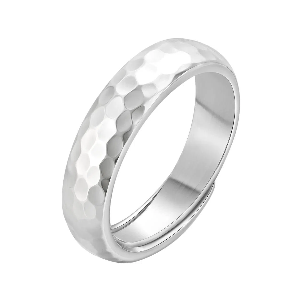 【S999银】 恋朵 锤纹开口 小众高级感 足银 戒指 男女同款情侣款