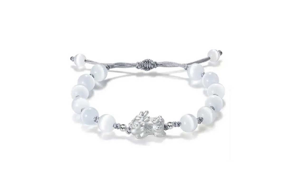 百利金 招财貔貅宝宝 平安纳福顺遂如意国潮复古新中式简约精致气质百搭小众设计可调节转运珠手饰#好运 黑曜石 手链 男女同款情侣款