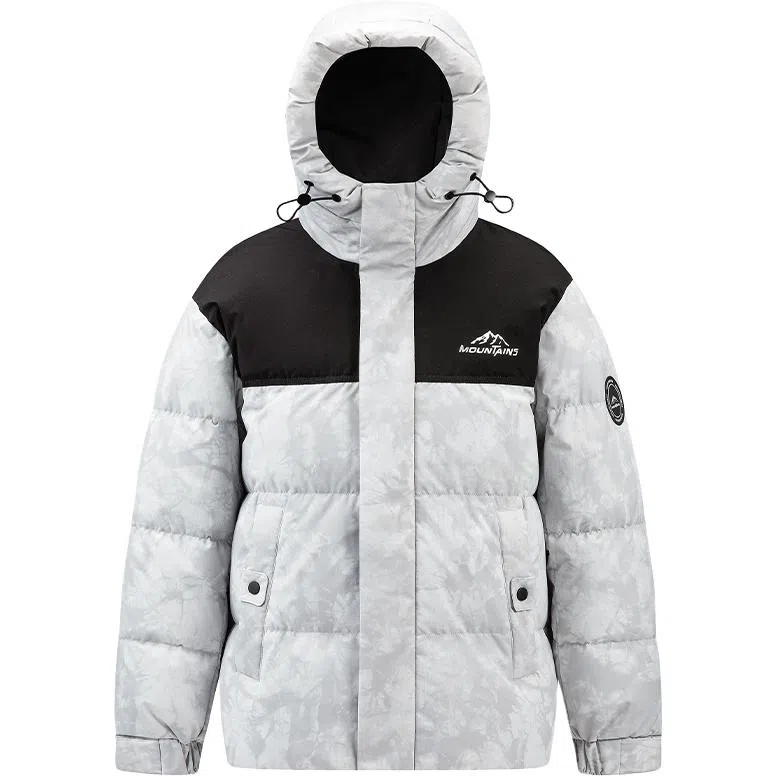 鸭鸭 户外系列 时尚韩版潮流短款连帽冬季外套防寒保暖休闲迷彩羽绒服 女款