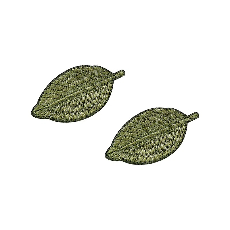 蒙妮 小清新森系刺绣树叶侧边夹 布艺 发夹 男女同款情侣款