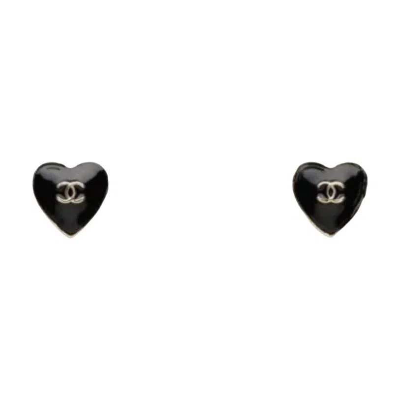 CHANEL 25B Earrings Black