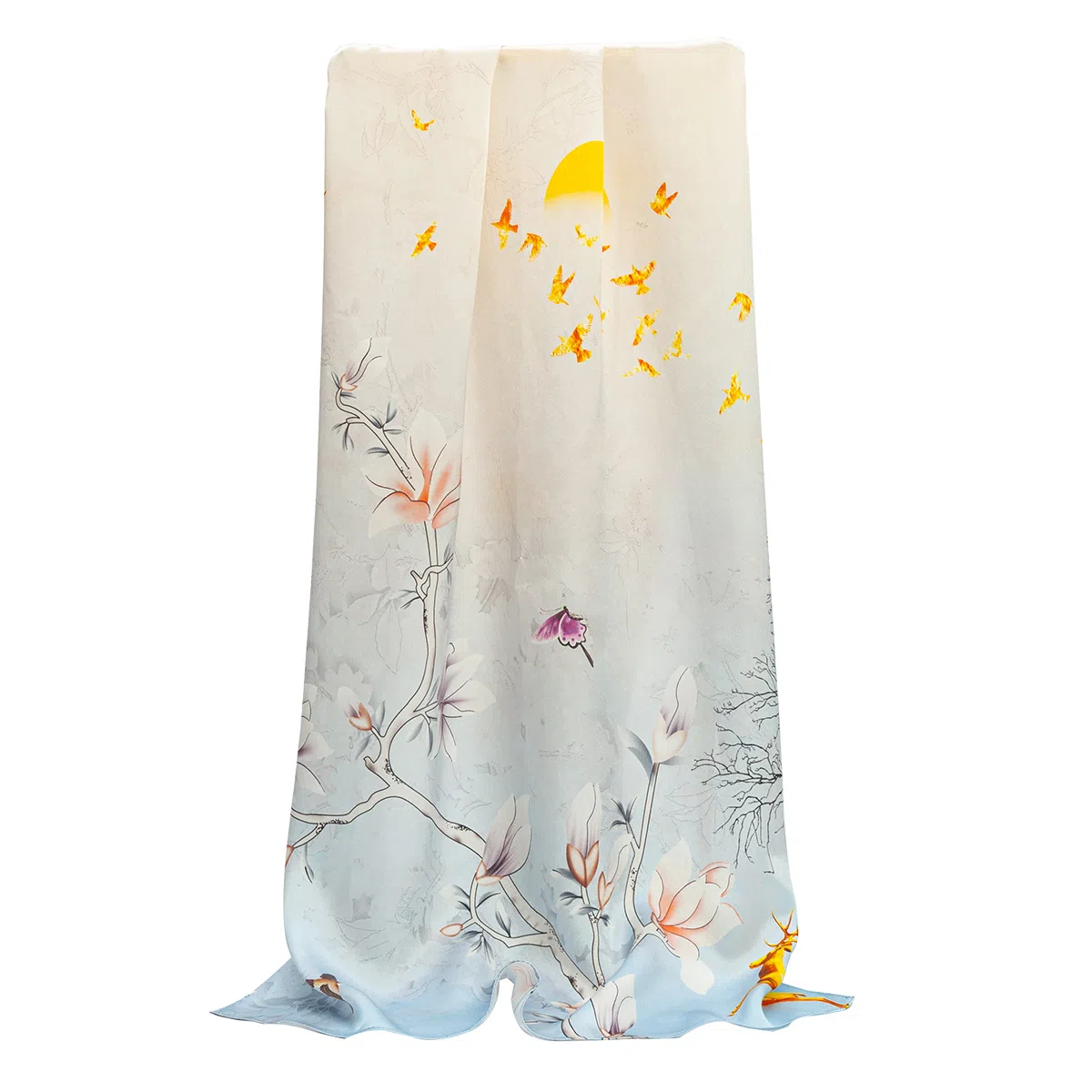 上海故事 真丝方巾 春望 桑蚕丝 丝巾 女款 礼盒装