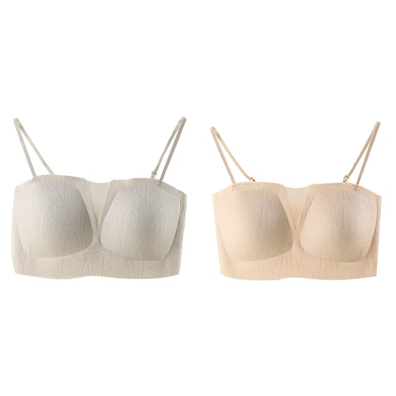欧迪芬 裸感无痕冰丝轻薄透气软支撑上托聚拢防下垂收副乳夏季冰凉感细肩带两件装文胸 女款