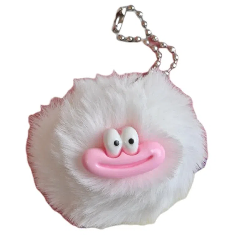 小猪班纳 可爱香肠嘴仿兔毛毛球挂饰趣味配饰书包挂饰#好运 毛绒 挂件 男女同款情侣款